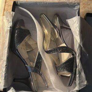 'Newark' Sandal by Nina in gun metal blue - Never worn